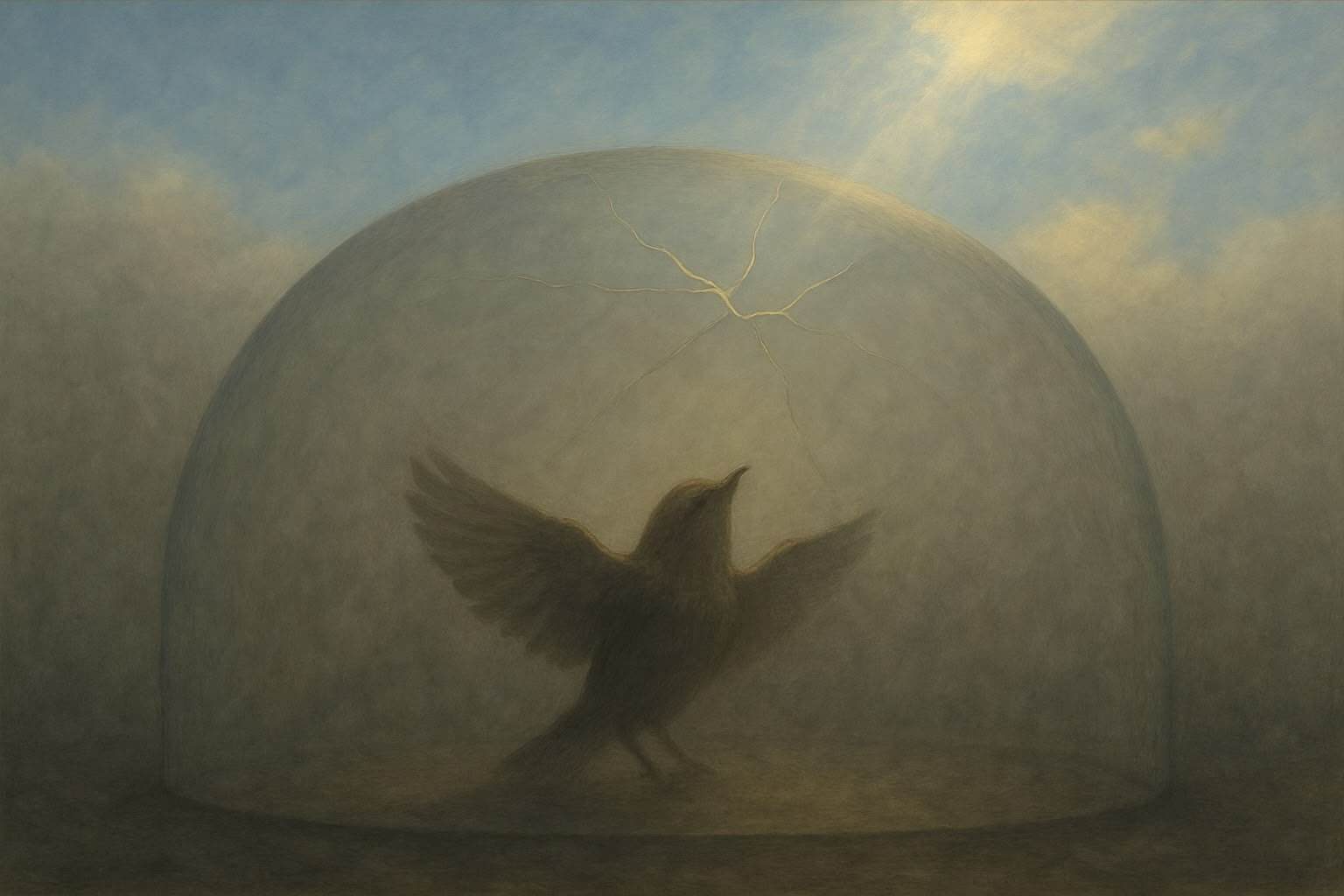 oiseau plafond de verre IA